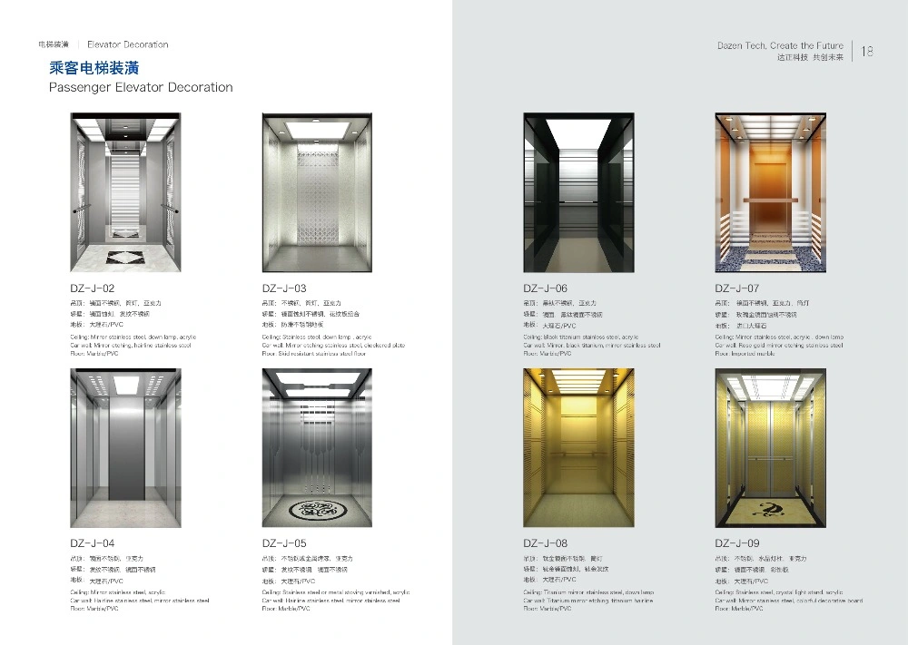 Hot Sale Lift Elevators Outdoor Passenger Elevator Personnel Lift Luxury Villa Marble Steel PVC Stainless Monarch House